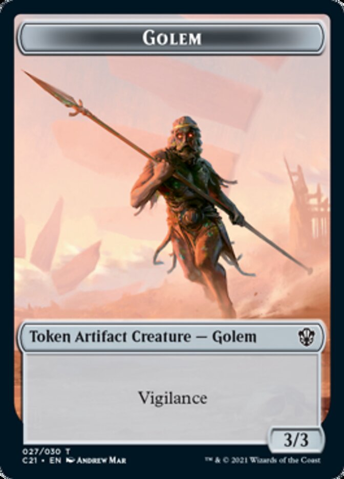 Golem (027) // Thopter Token [Commander 2021 Tokens] | Gaming Infinity