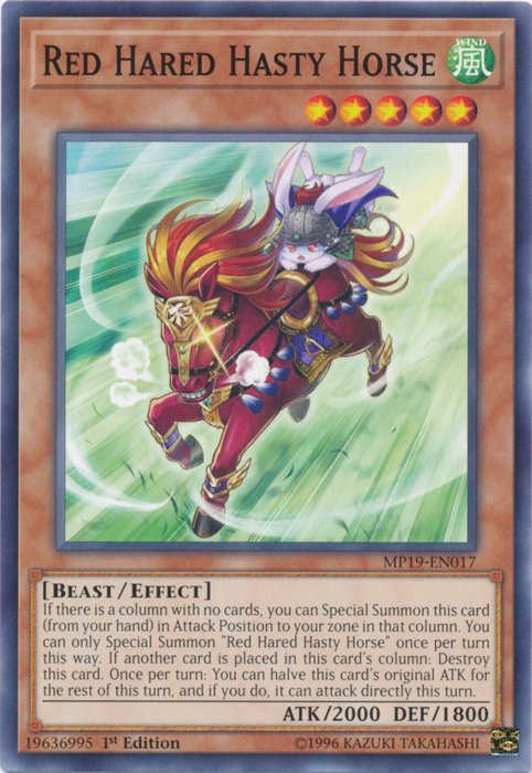 Red Hared Hasty Horse [MP19-EN017] Common | Gaming Infinity