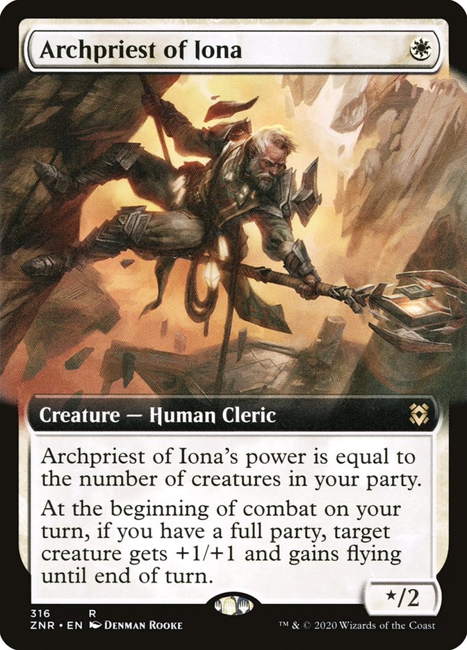 Archpriest of Iona (Extended Art) [Zendikar Rising] | Gaming Infinity