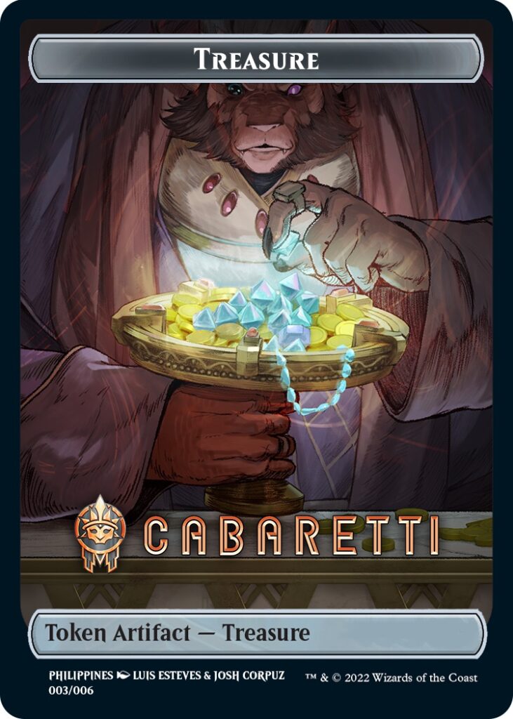 Treasure Token (Cabaretti) (Southeast Asia Artists) [Streets of New Capenna Tokens] | Gaming Infinity