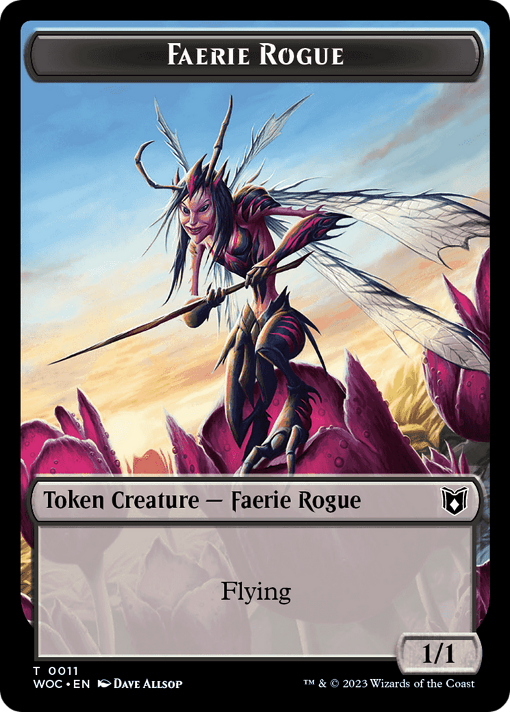 Faerie Rogue // Pirate (0011) Double-Sided Token [Wilds of Eldraine Commander Tokens] | Gaming Infinity