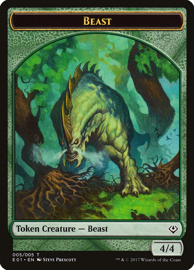 Beast (005/005) [Archenemy: Nicol Bolas Tokens] | Gaming Infinity