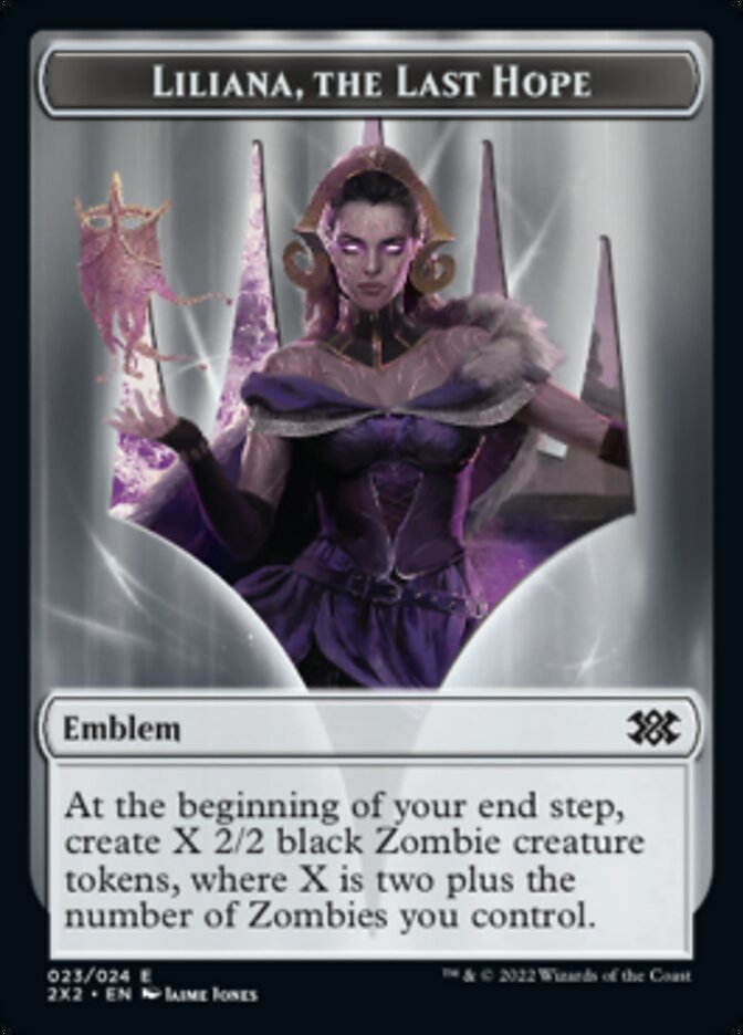 Liliana, the Last Hope Emblem // Spirit Double-sided Token [Double Masters 2022 Tokens] | Gaming Infinity