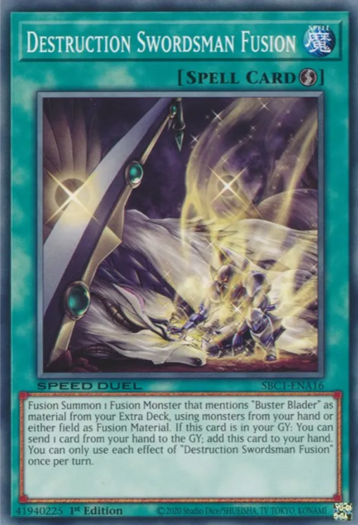 Destruction Swordsman Fusion [SBC1-ENA16] Common | Gaming Infinity
