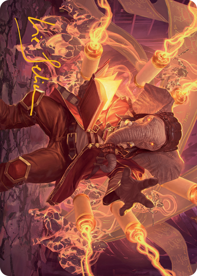 Quintorius, Loremaster Art Card (52) (Gold-Stamped Signature) [March of the Machine Art Series] | Gaming Infinity