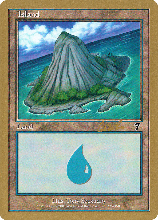 Island (cr335b) (Carlos Romao) [World Championship Decks 2002] | Gaming Infinity