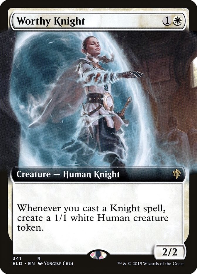 Worthy Knight (Extended Art) [Throne of Eldraine] | Gaming Infinity