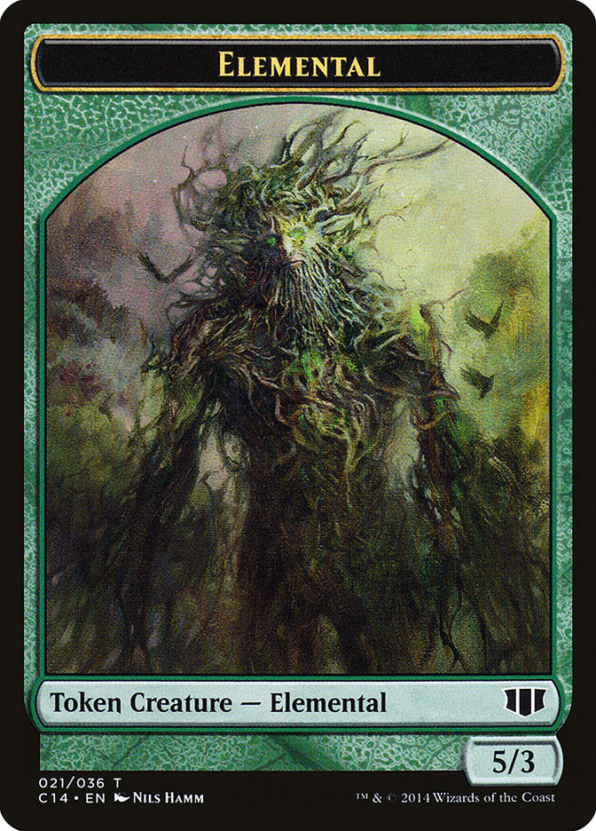 Elemental // Beast (019/036) Double-sided Token [Commander 2014 Tokens] | Gaming Infinity