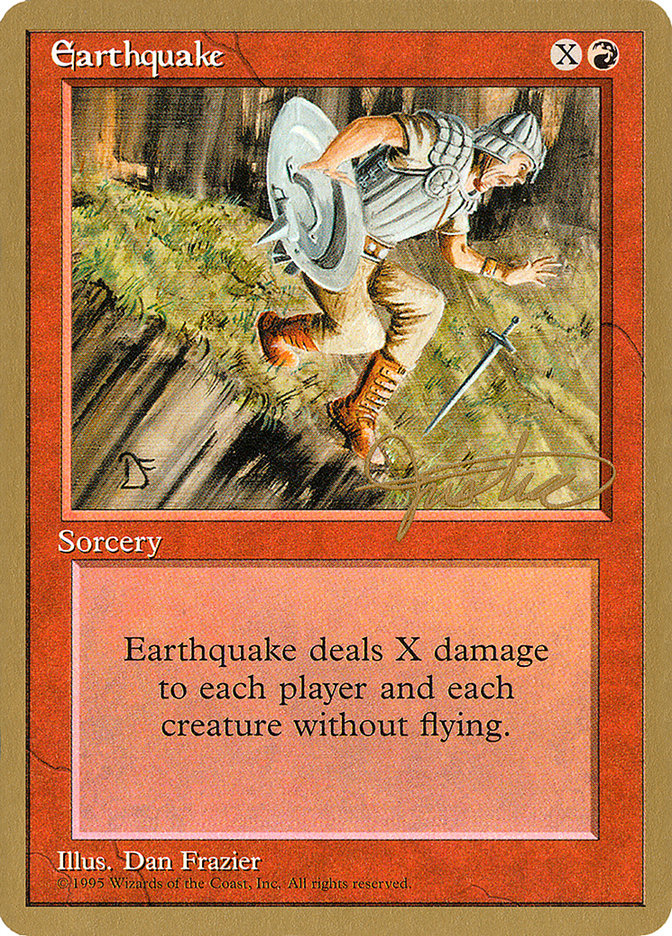 Earthquake (Mark Justice) [Pro Tour Collector Set] | Gaming Infinity