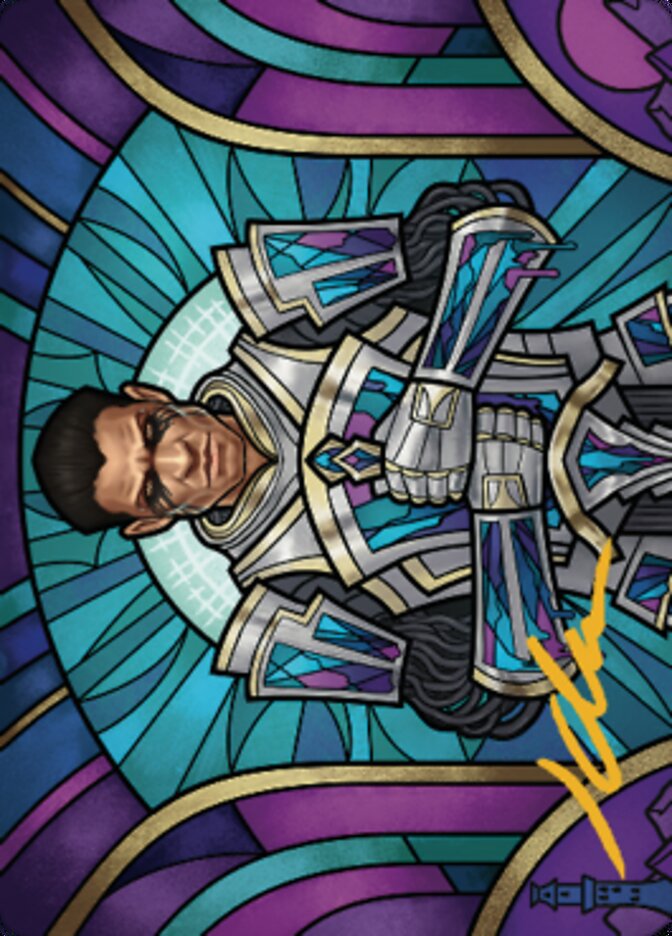 Aron, Benalia's Ruin Art Card (Gold-Stamped Signature) [Dominaria United Art Series] | Gaming Infinity