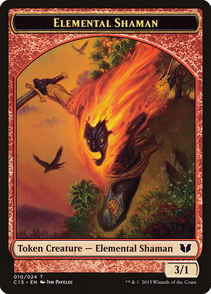 Knight (004) // Elemental Shaman Double-Sided Token [Commander 2015 Tokens] | Gaming Infinity