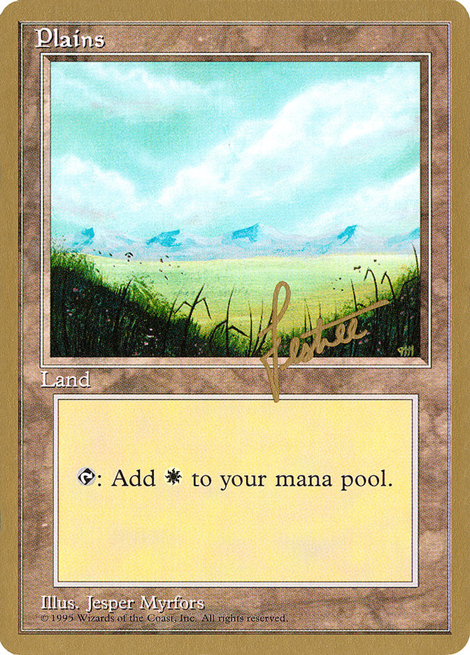 Plains (bl366) (Bertrand Lestree) [Pro Tour Collector Set] | Gaming Infinity