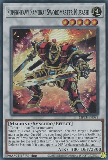 Superheavy Samurai Swordmaster Musashi [MP21-EN095] Super Rare | Gaming Infinity