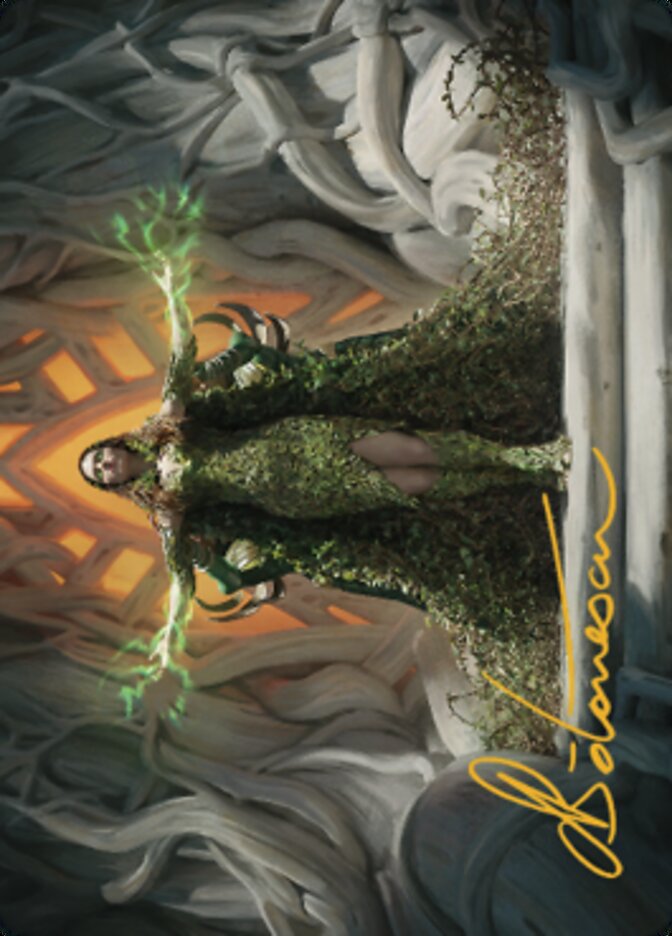 Titania, Voice of Gaea Art Card (Gold-Stamped Signature) [The Brothers' War Art Series] | Gaming Infinity