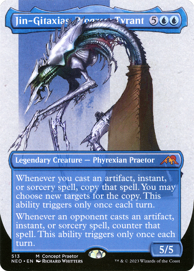 Jin-Gitaxias, Progress Tyrant (Borderless Concept Praetors) [Phyrexia: All Will Be One] | Gaming Infinity