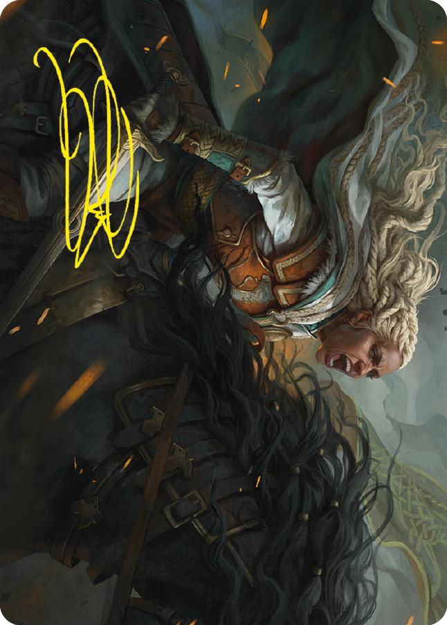 Eowyn, Fearless Knight Art Card (Gold-Stamped Signature) [The Lord of the Rings: Tales of Middle-earth Art Series] | Gaming Infinity