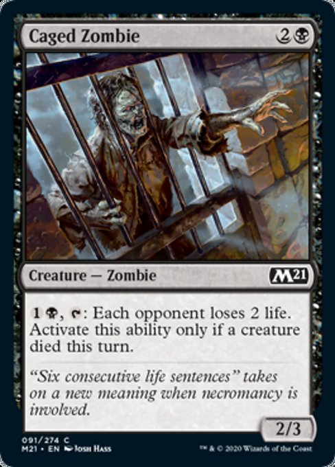 Caged Zombie [Core Set 2021] | Gaming Infinity