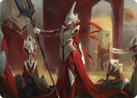 Porcelain Zealot Art Card [Phyrexia: All Will Be One Art Series] | Gaming Infinity