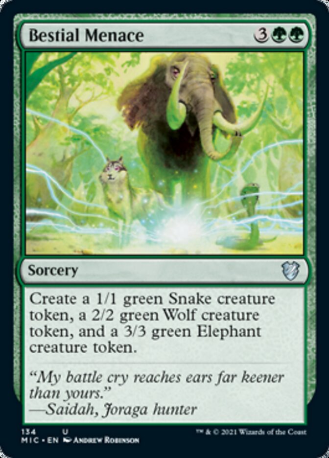 Bestial Menace [Innistrad: Midnight Hunt Commander] | Gaming Infinity