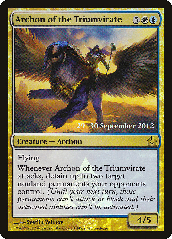 Archon of the Triumvirate [Return to Ravnica Prerelease Promos] | Gaming Infinity