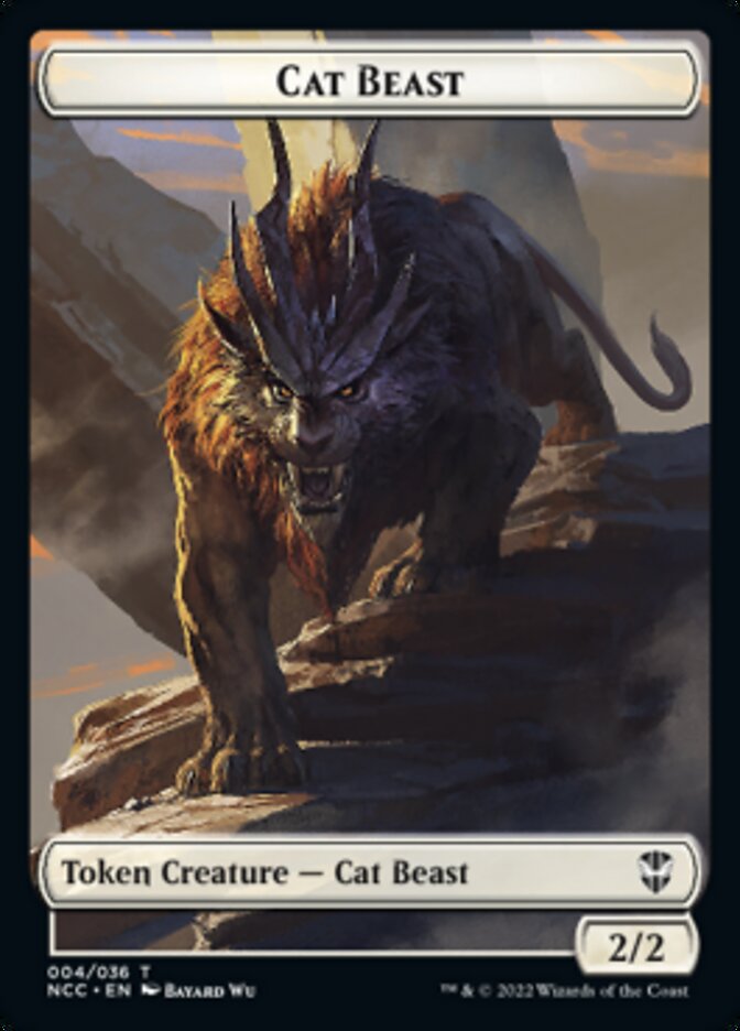 Soldier (09) // Cat Beast Double-sided Token [Streets of New Capenna Commander Tokens] | Gaming Infinity