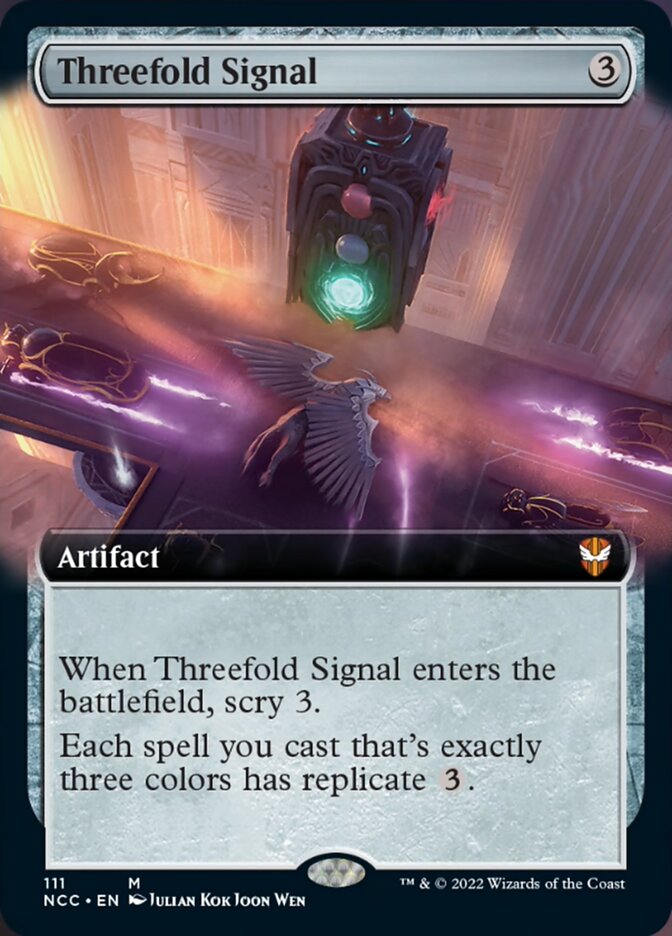 Threefold Signal (Extended Art) [Streets of New Capenna Commander] | Gaming Infinity