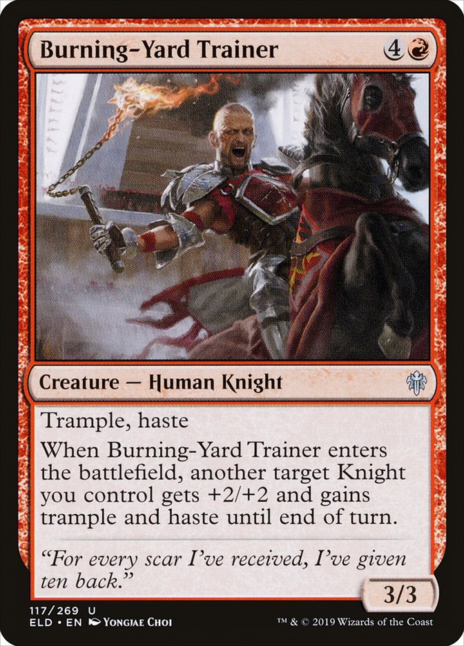 Burning-Yard Trainer [Throne of Eldraine] | Gaming Infinity