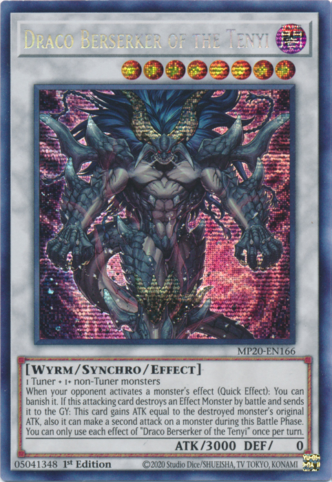 Draco Berserker of the Tenyi [MP20-EN166] Prismatic Secret Rare | Gaming Infinity