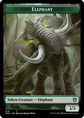 Human Soldier // Elephant Double-Sided Token [Phyrexia: All Will Be One Commander Tokens] | Gaming Infinity