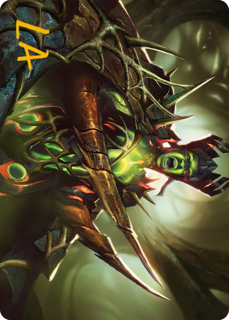 Maze's Mantle Art Card (Gold-Stamped Signature) [Phyrexia: All Will Be One Art Series] | Gaming Infinity