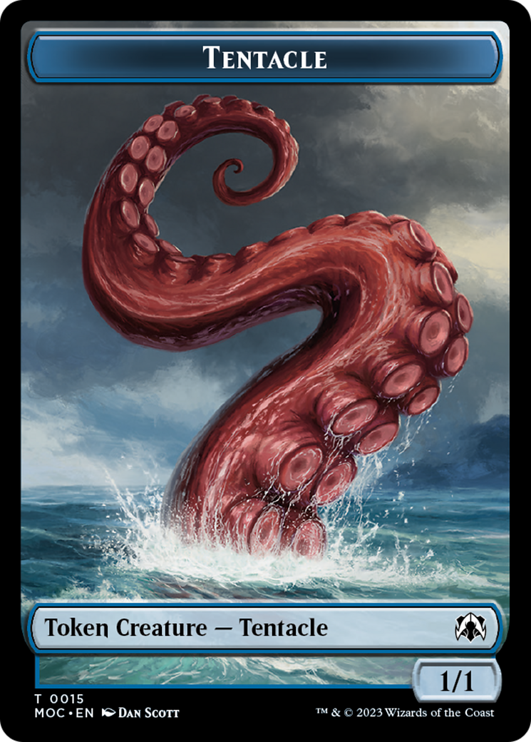 Tentacle // Human (26) Double-Sided Token [March of the Machine Commander Tokens] | Gaming Infinity