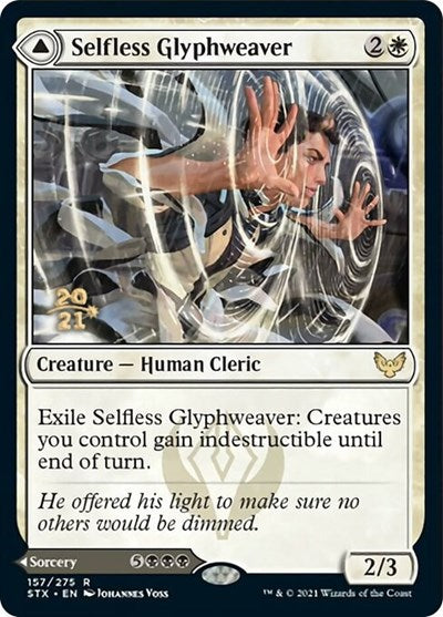 Selfless Glyphweaver // Deadly Vanity [Strixhaven: School of Mages Prerelease Promos] | Gaming Infinity