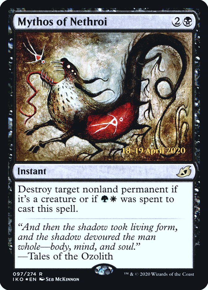 Mythos of Nethroi  [Ikoria: Lair of Behemoths Prerelease Promos] | Gaming Infinity