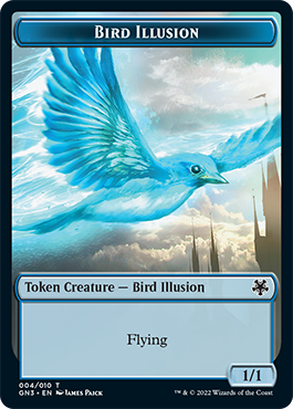 Bird Illusion // Elf Warrior Double-Sided Token [Game Night: Free-for-All Tokens] | Gaming Infinity