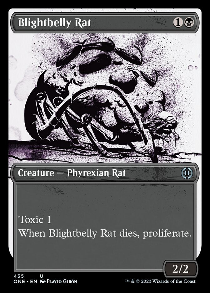 Blightbelly Rat (Showcase Ichor Step-and-Compleat Foil) [Phyrexia: All Will Be One] | Gaming Infinity