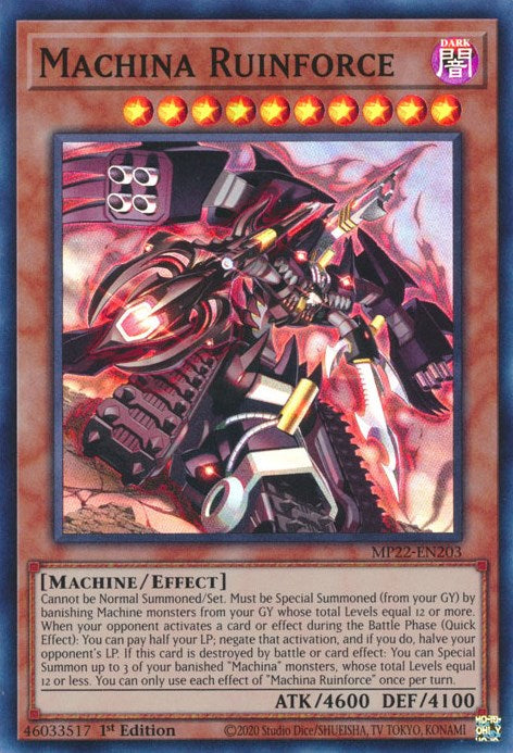 Machina Ruinforce [MP22-EN203] Super Rare | Gaming Infinity