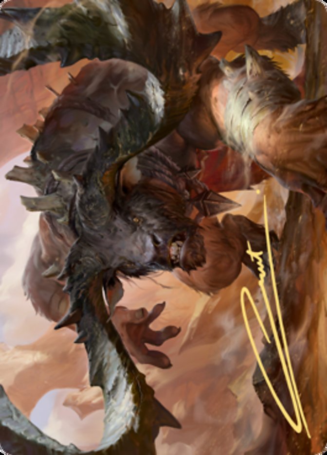 Moraug, Fury of Akoum Art Card (Gold-Stamped Signature) [Zendikar Rising Art Series] | Gaming Infinity