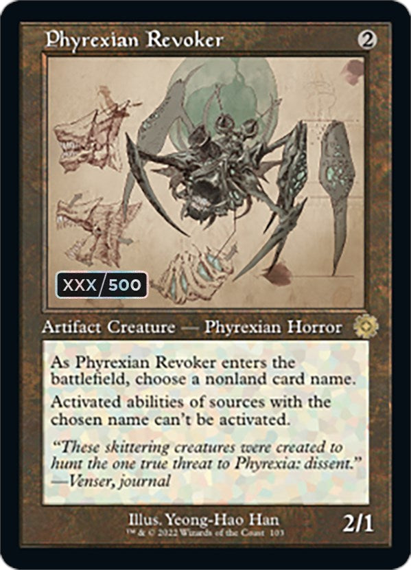 Phyrexian Revoker (Retro Schematic) (Serial Numbered) [The Brothers' War Retro Artifacts] | Gaming Infinity