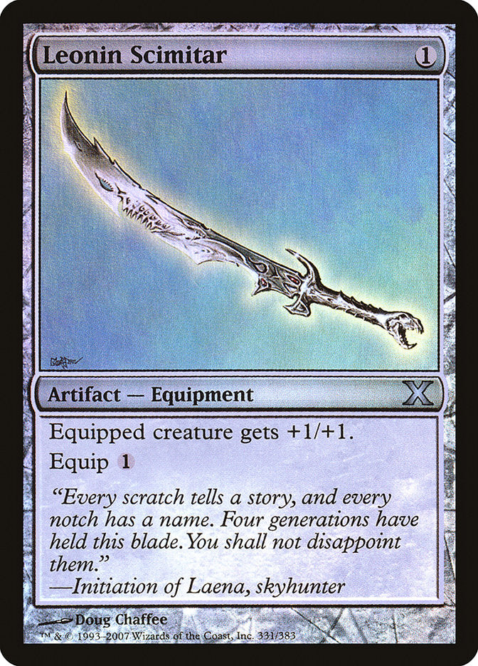 Leonin Scimitar (Premium Foil) [Tenth Edition] | Gaming Infinity