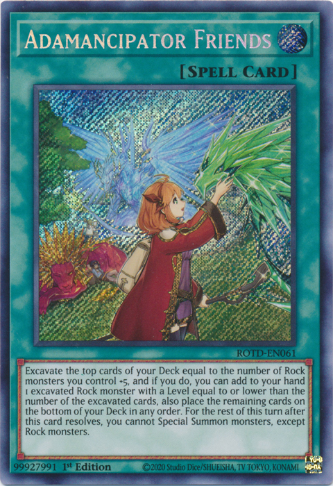 Adamancipator Friends [ROTD-EN061] Secret Rare | Gaming Infinity