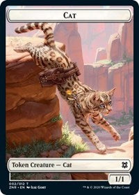 Cat // Construct Double-sided Token [Zendikar Rising Tokens] | Gaming Infinity