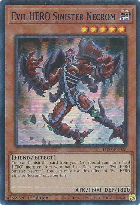 Evil HERO Sinister Necrom (Blue) [LDS3-EN026] Ultra Rare | Gaming Infinity