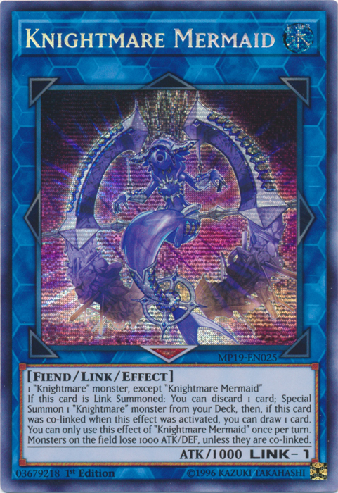 Knightmare Mermaid [MP19-EN025] Prismatic Secret Rare | Gaming Infinity