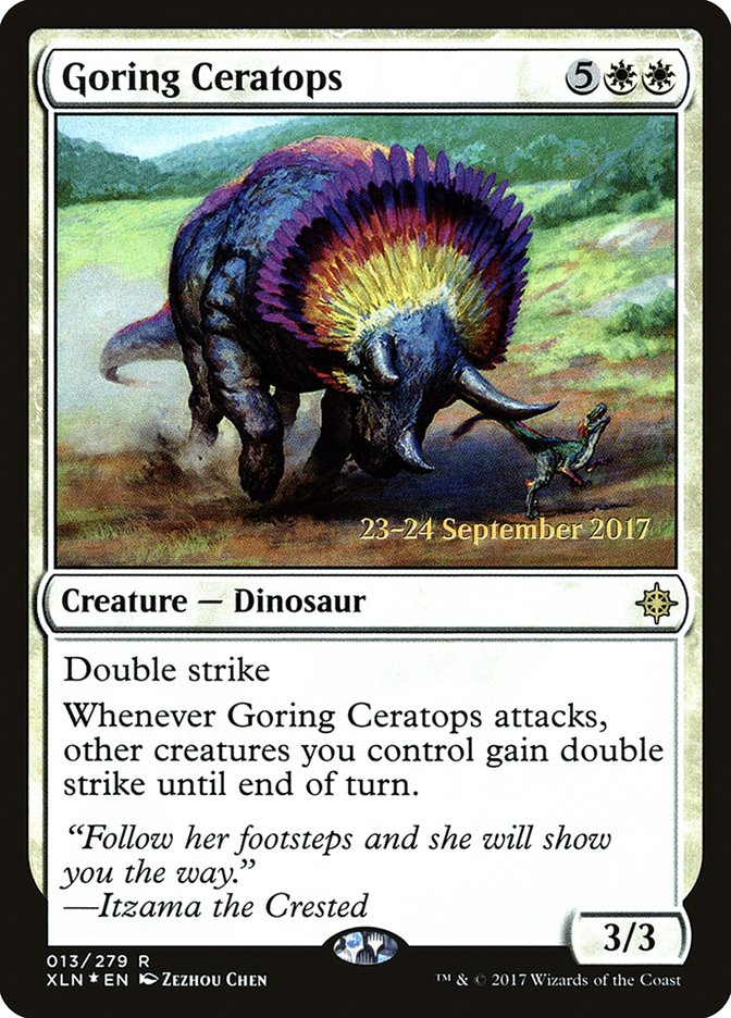 Goring Ceratops  [Ixalan Prerelease Promos] | Gaming Infinity