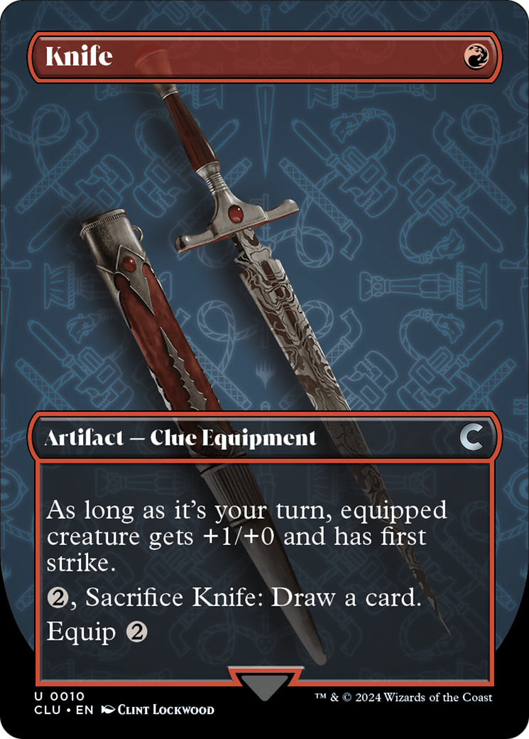 Knife (Borderless) [Ravnica: Clue Edition] | Gaming Infinity