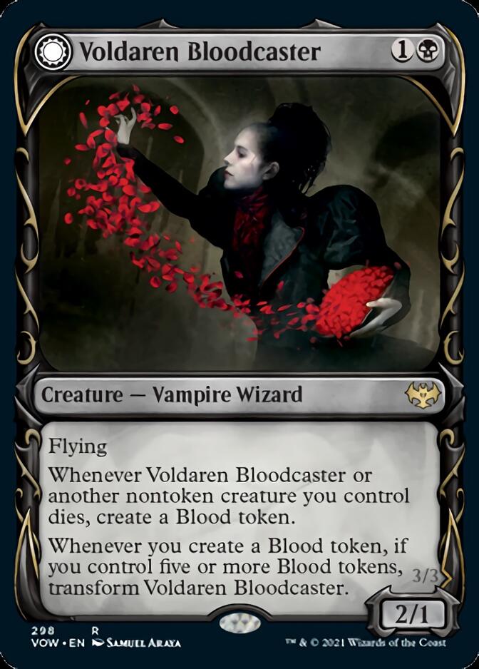 Voldaren Bloodcaster // Bloodbat Summoner (Showcase Fang Frame) [Innistrad: Crimson Vow] | Gaming Infinity