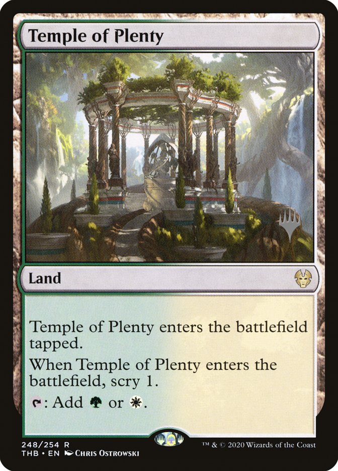 Temple of Plenty (Promo Pack) [Theros Beyond Death Promos] | Gaming Infinity