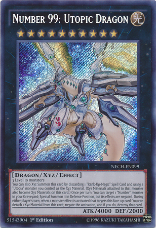 Number 99: Utopic Dragon [NECH-EN099] Secret Rare | Gaming Infinity