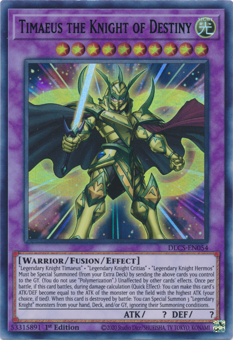Timaeus the Knight of Destiny (Purple) [DLCS-EN054] Ultra Rare | Gaming Infinity