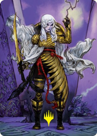 The Wandering Emperor 1 Art Card (Gold-Stamped Signature) [Kamigawa: Neon Dynasty Art Series] | Gaming Infinity